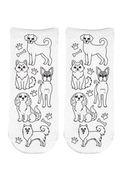 Dog Days Coloring Socks