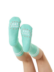 Cat Lover Fuzzy Crew Socks