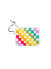 Rainbow Checker Key Chain Pouch