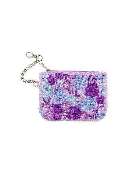 Purple Bloom Key Chain Pouch