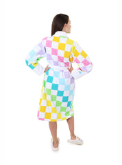 Checker Cotton Robe