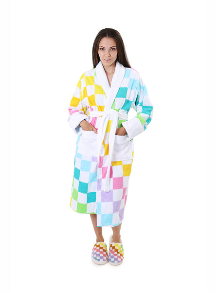 Checker Cotton Robe