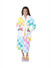 Checker Cotton Robe