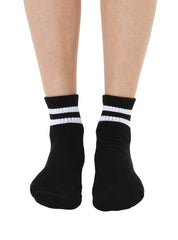 Black Stripe Grip Socks