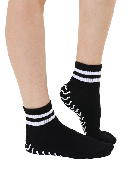 Black Stripe Grip Socks