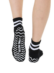 Black Stripe Grip Socks