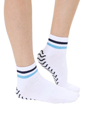 Blue Stripe Grip Socks