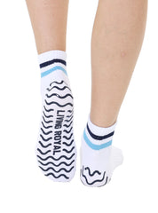 Blue Stripe Grip Socks