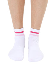 Pink Stripe Grip Socks