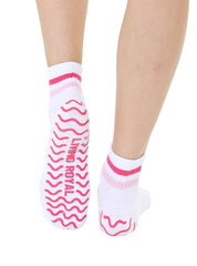 Pink Stripe Grip Socks