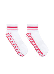 Pink Stripe Grip Socks