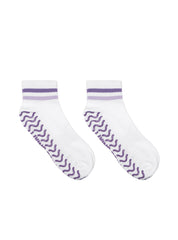 Purple Stripe Grip Socks