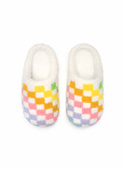 Rainbow Checker Kids Slippers