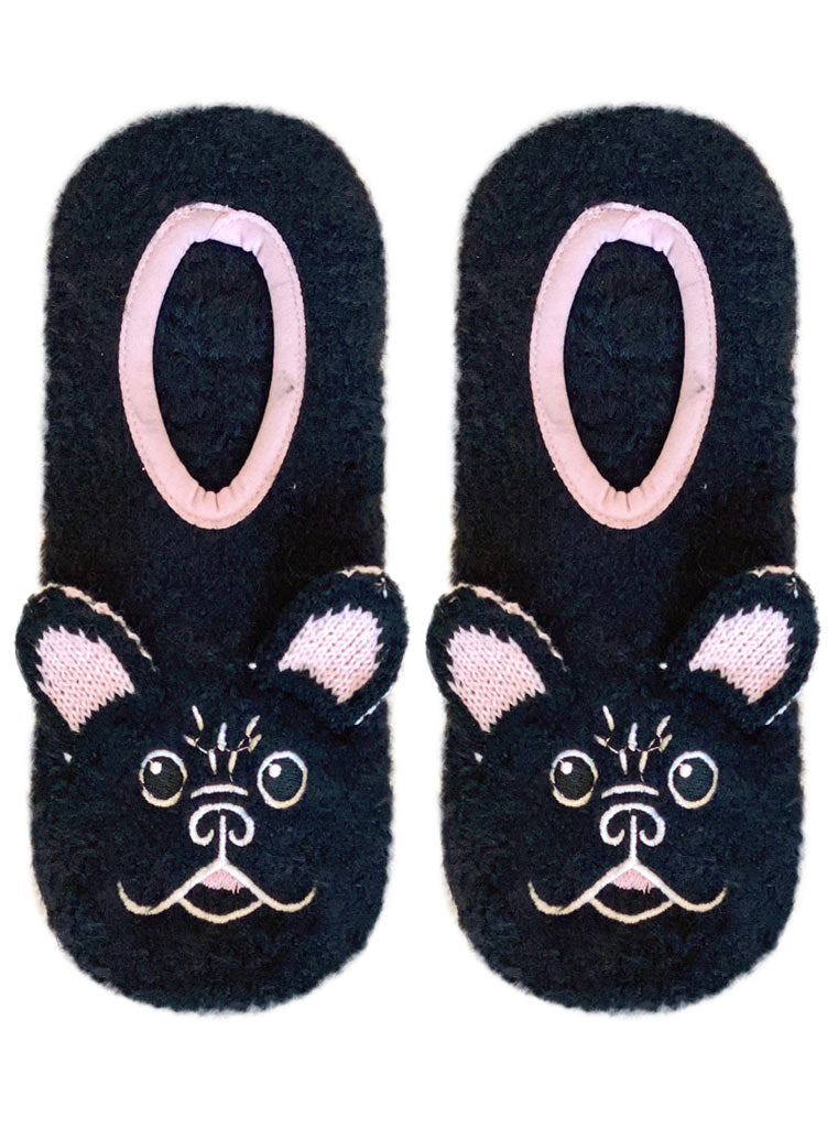 Fuzzy Frenchie Slipper Socks – Living Royal
